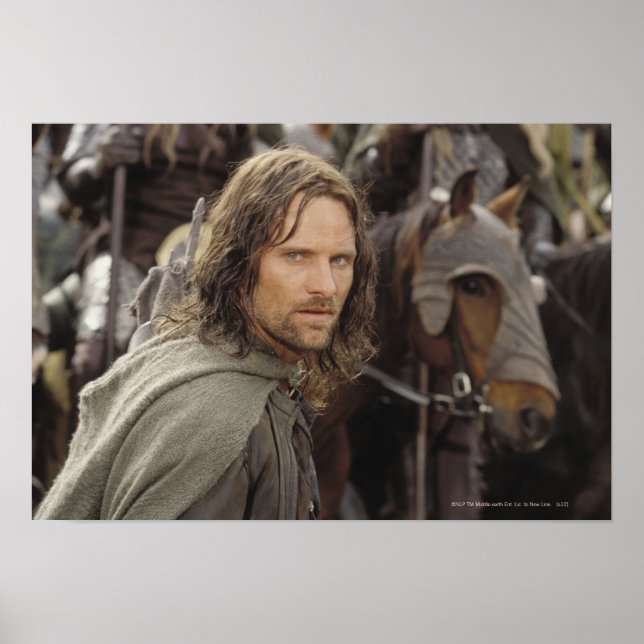 Aragorn mit Pferd Poster (Vorne)