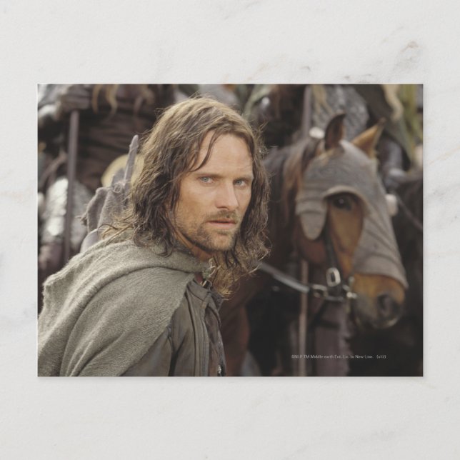 Aragorn mit Pferd Postkarte (Vorderseite)