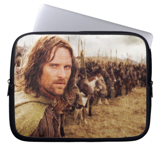 Aragorn Plus Reihe von Pferden Laptopschutzhülle (Vorderseite)
