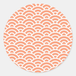 ARAISYU 49 Seigaiha Waves - Energetic Ver. Runder Aufkleber