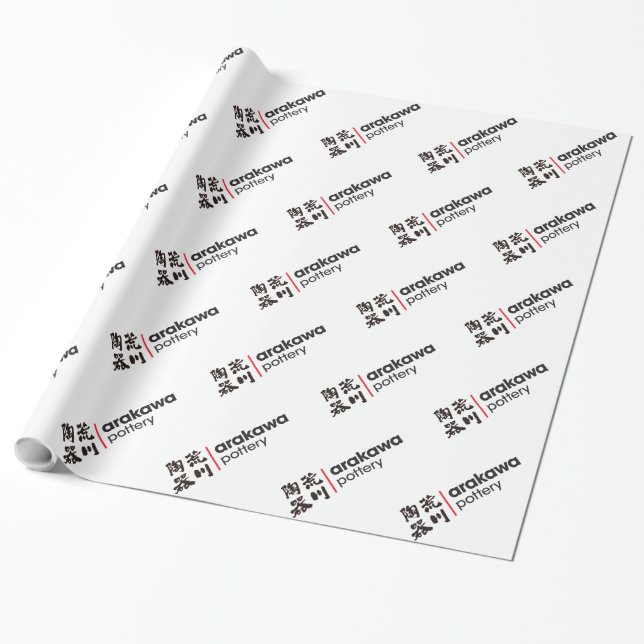 Arakawa Tonwaren-Wort-Logo-Packpapier Geschenkpapier (Ungerollt)