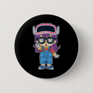 Arale Norimaki Dr Slump Manga Anime Cartoon Lover Button
