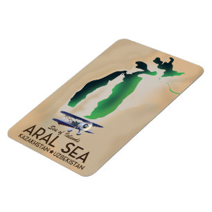 Aralsee-Reiseposterkarte Magnet