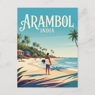 Arambol Strand Indien Postkarte