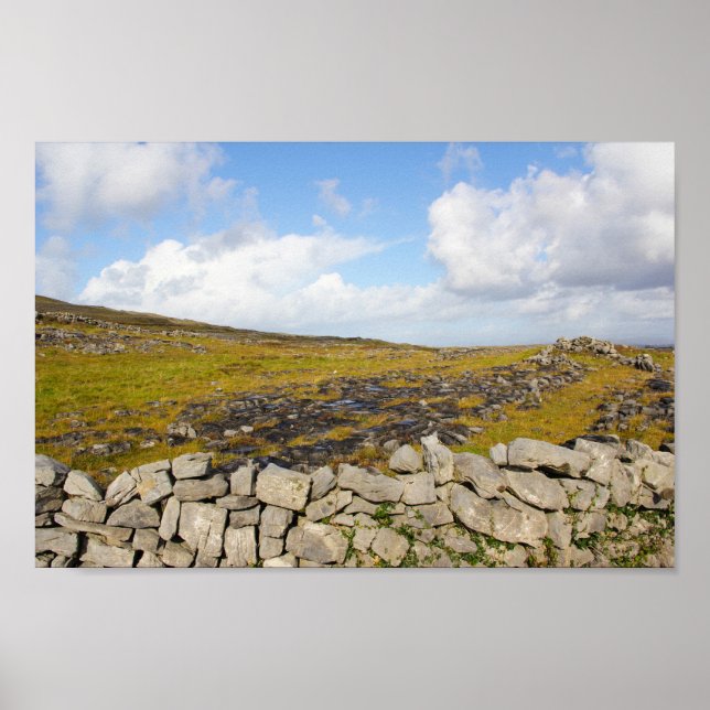 Aran Island - Rocky Landschaft 2 Poster (Vorne)