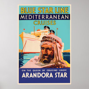 Arandora Star Kreuzfahrtschiff Poster Vintage