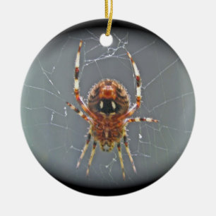 Araneus-Kugel-Weber-Spinnen-Weihnachtsverzierung Keramikornament