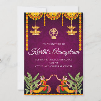 Arangetram laden & Bharatnatyam Show Einladung