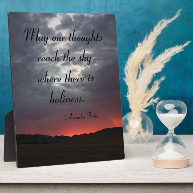 Arapaho Indian Quote Foto Plaque Fotoplatte (Seite)