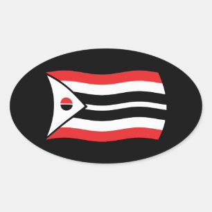Arapaho-Stammes-Flaggen-Aufkleber Ovaler Aufkleber