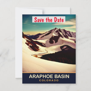 Arapahoe Basin Colorado Peak Hochzeits-Einladung Save The Date