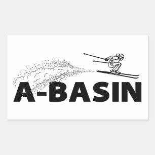 Arapahoe Basin Colorado Skispringer Rechteckiger Aufkleber