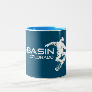 Arapahoe Basin Colorado Snowboarder Zweifarbige Tasse