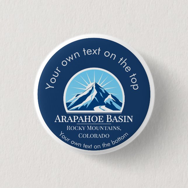 Arapahoe Basin Rocky Mountains Colorado Ski Button (Vorderseite)