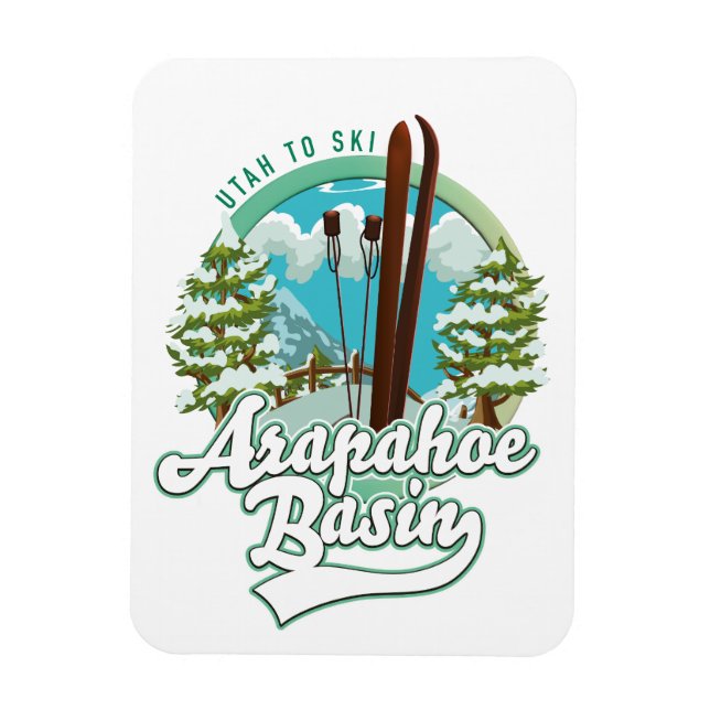 Arapahoe Basin Utah Skilogo Magnet (Vertikal)