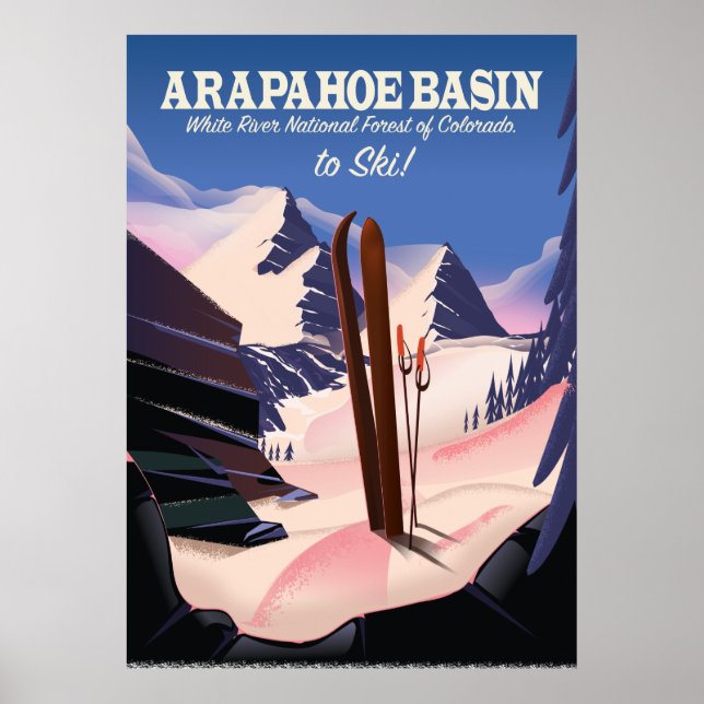Arapahoe-Becken, Nationalwaldskigebiet Weißfluss Poster (Vorne)