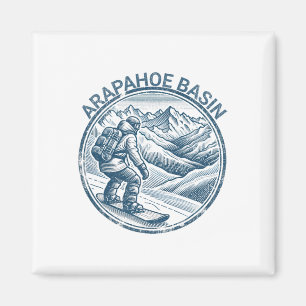 Arapahoe Becken Snowboarder Magnet