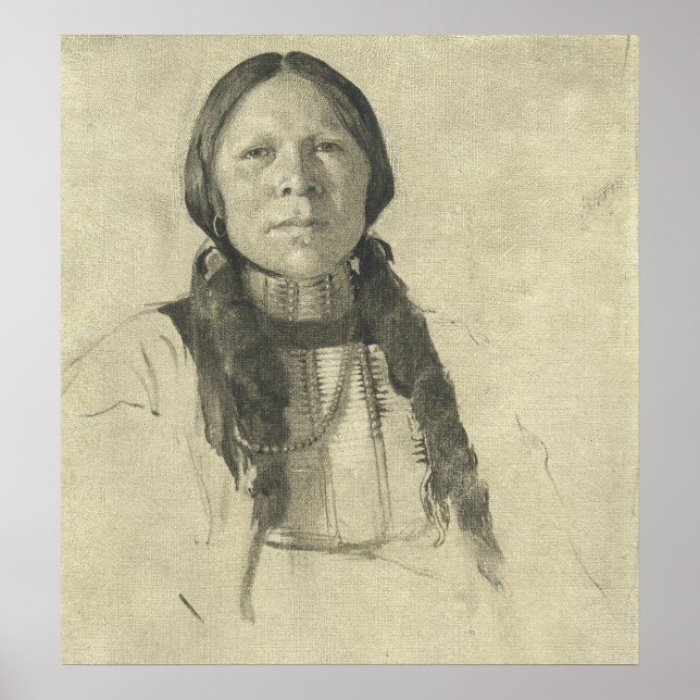 Arapahoe Boy - de Forest Bush Fine Art Poster (Vorne)