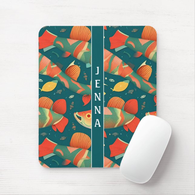 Arapaima Geometric Colorful Custom Muster Mousepad (Mit Mouse)
