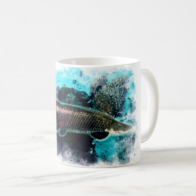 Arapaima Monster Fisch Pirarucu Paichu Kaffeetasse (VorderseiteRechts)