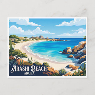 Arashi Beach Noord Aruba Postkarte