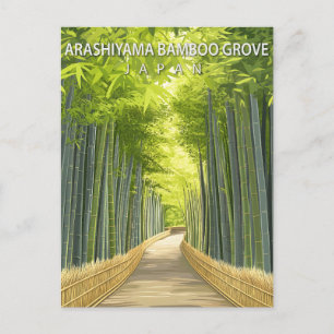 Arashiyama Bambuswald Japan Kyoto Natur Postkarte