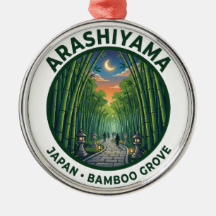 Arashiyama Bambuswald Japan Ornament Aus Metall