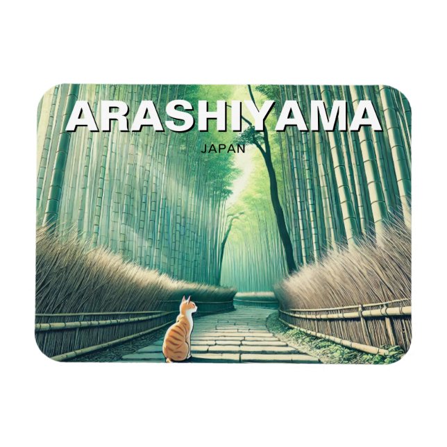 Arashiyama Japan Kyōto Bambuswald Magnet (Horizontal)