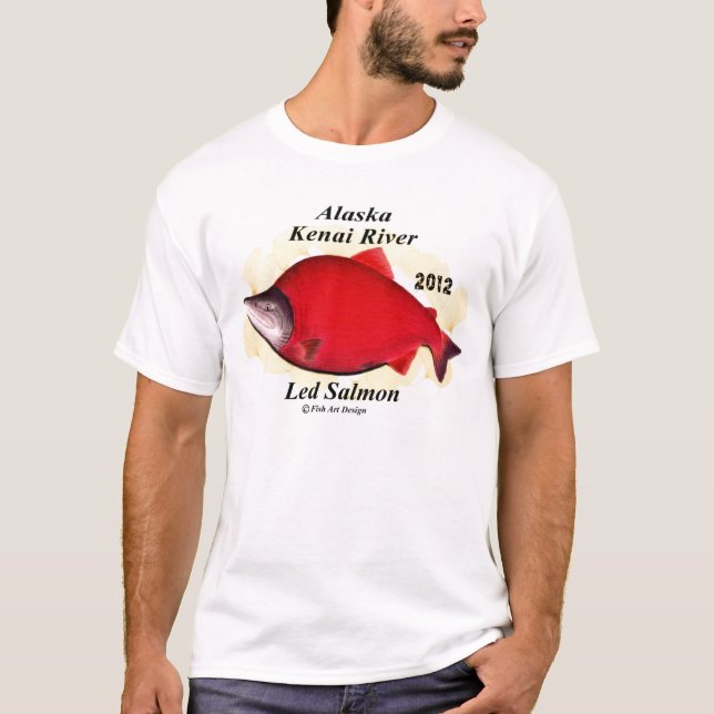 ARASKA　Kenai River Red Salmon   【HOKKAIDO JAPAN T-Shirt (Vorderseite)