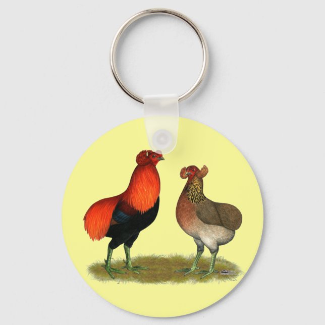 Araucana Rotes Paar Schlüsselanhänger (Vorderseite)