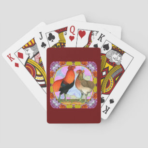 Araucani - Chickens Art Nouveau Spielkarten