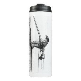 Arb Art Arborist Tree Chirurg Chainsaw Karte Thermosbecher