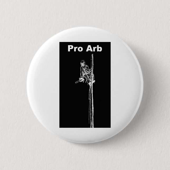 Arb Art Arborist Tree Chirurg Chainsaw Landschaft Button (Vorderseite)