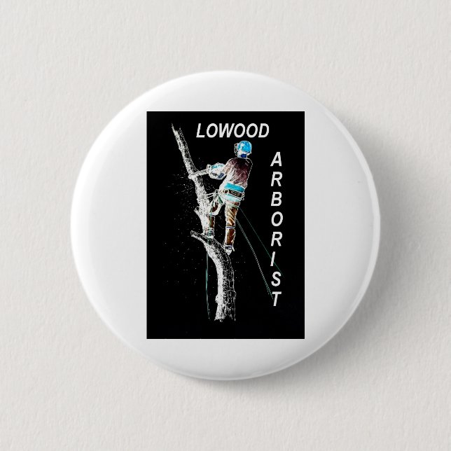 Arb Art Arborist Tree Chirurg Chainsaw Landschaft Button (Vorderseite)