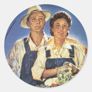 Arbeit an einem Bauernhof...Diesen Sommer Runder Aufkleber