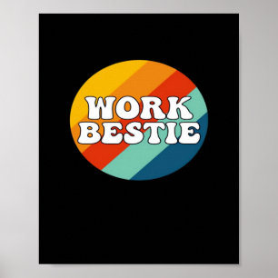Arbeit Bestie emotionale Hilfe Coworker Retro Vint Poster