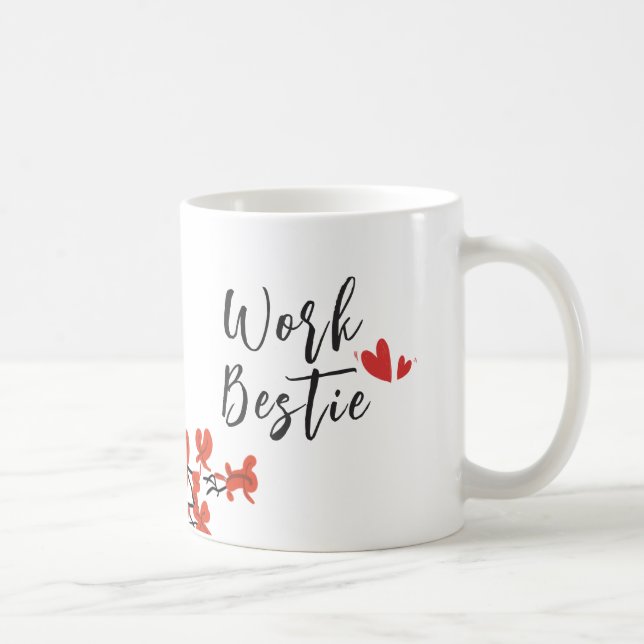 Arbeit Bestie Geschenk für Mitarbeiter Zwei Vögel  Kaffeetasse (Rechts)
