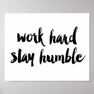 Arbeit bleibe stark bescheiden poster
