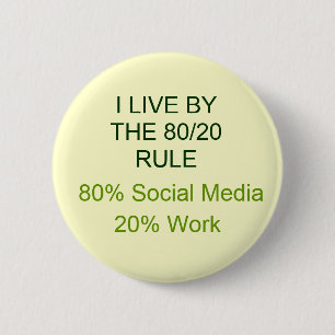 ARBEIT DER 80% SOZIAL-MEDIUM-20% BUTTON