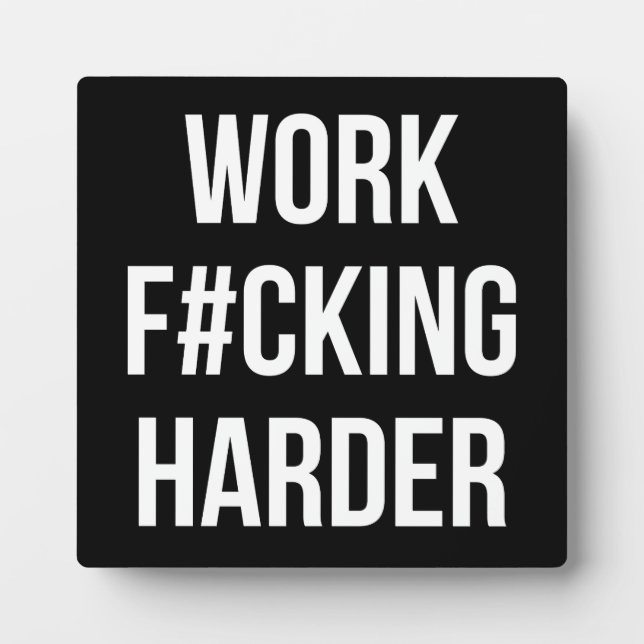 Arbeit f#cking härter - Workout Motivierend Fotoplatte (Vorderseite)