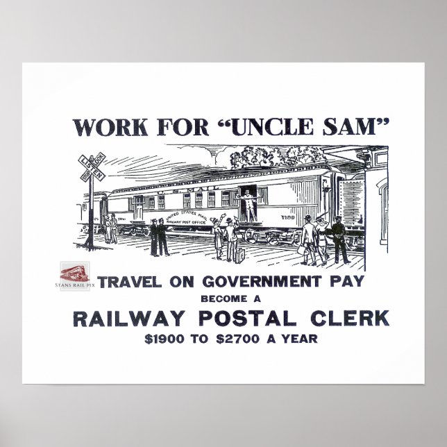 Arbeit für den Onkel Sam - als Eisenbahnpostalbeam Poster (Vorne)