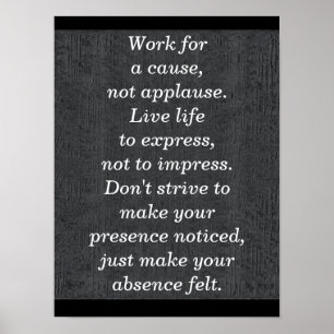 Arbeit für eine Sache — Kunstdruck Poster