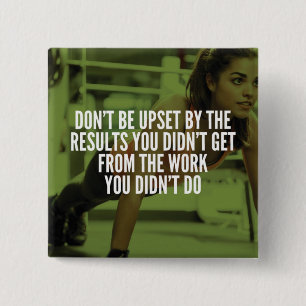 Arbeit hart - Frauen-Fitness-Workout Motivierend Button