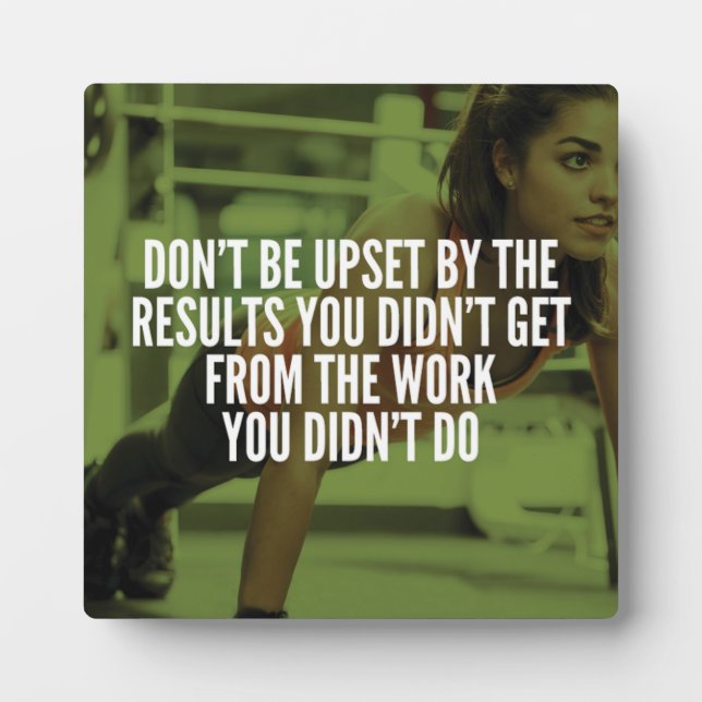 Arbeit hart - Frauen-Fitness-Workout Motivierend Fotoplatte (Vorderseite)