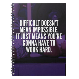 Arbeit hart - Frauenarbeit Motivierend Notizblock