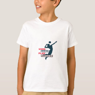 Arbeit harte Wiedergabe so Hard Volleyball Spieler T-Shirt