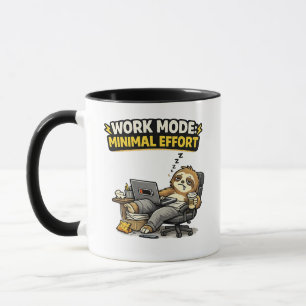 Arbeit im Minimalaufwand-Modus Lustiger Faultier Tasse