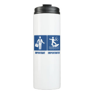 Arbeit ist wichtig, Kitesurfen ist wichtig Thermosbecher