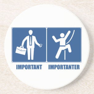 Arbeit ist wichtig, Klettern ist wichtig Getränkeuntersetzer