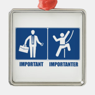 Arbeit ist wichtig, Klettern ist wichtig Silbernes Ornament